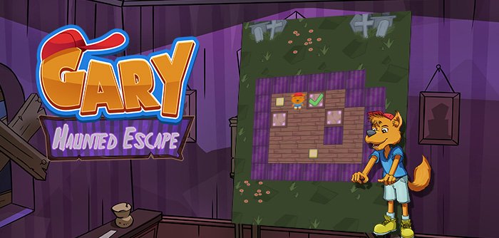 Gary has to escape a haunted ZooValley house! Help him out by pushing the blocks!