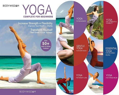 a Movie Yoga For Beginners Deluxe 6 Dvd Set: 8 Yoga Video Routines For Beginners. Comprend des entraînements de yoga doux pour augmenter la force et la flexibilité