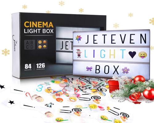 une Enseigne Jeteven Boîte Avec 210 Lettres Coloris Cinéma Boîte A4 Led Avec 210 Lettres Et Symboles Décoration Chambre Mariage Fête