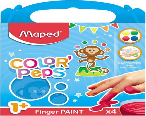 un Ensemble De Peinture Maped Color'Peps 4 Pots De Bébé Et Enfant Dès 1 An