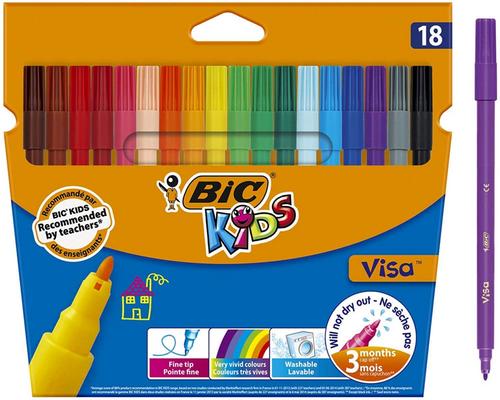un Kit De Feutres Bic Kids Ecriture Visa De Coloriage À Pointe Fine