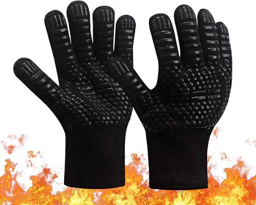 un Gant Fumenton Pour Barbecue- De Four Double Résistant À La Chaleur
