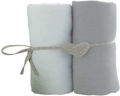 un Drap Lot De 2 Blanc/Gris Babycalin