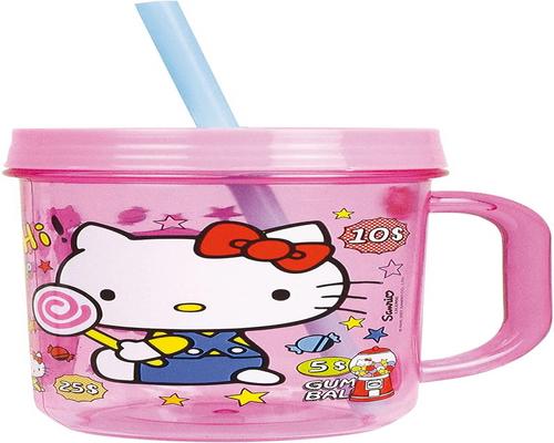 un Mug Avec Paille Hello Kitty