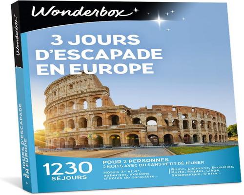 un Coffret Wonderbox 3 Jours D'Escapade En Europe