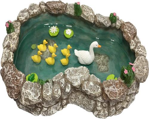 une Mare Aux Canards Miniature Pour Jardin Enchanté Et Accessoires Pour Jardin Miniature