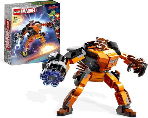 une Figurine Lego 76243 Marvel L’Armure Robot De Rocket