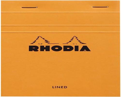 un Bloc-Notes Agrafé Rhodia N°13 Orange A6