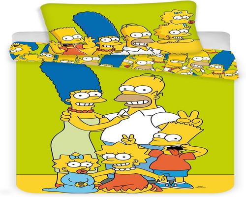 une Parure De Lit The Simpsons Family En Coton - Tombez Sous Son Charme