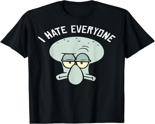 un T-Shirt Spongebob Squarepants Squidward I Hate Everyone