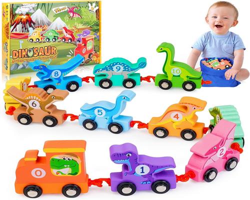 un Train Dinosaure En Bois Happykidsclub