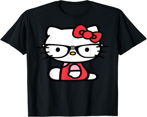 un T-Shirt Bonjour Kitty Nerd