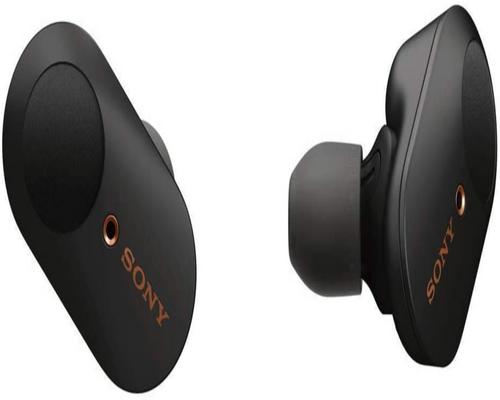 um fone de ouvido sem fio Sony Wf-1000Xm3 com cancelamento de ruído verdadeiro e caixa de carga compatível com iOS e Android