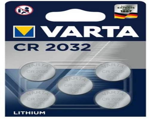 uma bateria de 5 peças de lítio Varta Cr 2032