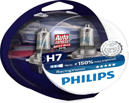 una lampadina Philips Racingvision 0730253 150% H7 12972Rvs2