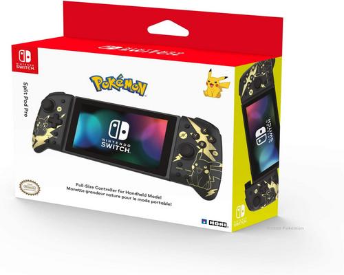 et Nintendo Switch-spil Nintendo Switch Split Pad Pro - Pokémon: Pikachu sort og guld