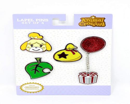 a Vidéo Game Controller Gear Authentic And Officially Licensed Animal Crossing: Icons - Nintendo Lapel Pin Set - 4 Piece - Not Machine Specific