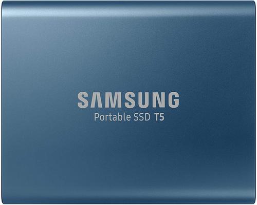 een Samsung T5 externe harde schijf SSD-kaart