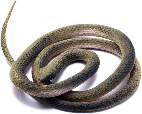 Eine Halloween-Schlangensimulation Gummi gefälschtes Python-Tier L oder Aprilscherz