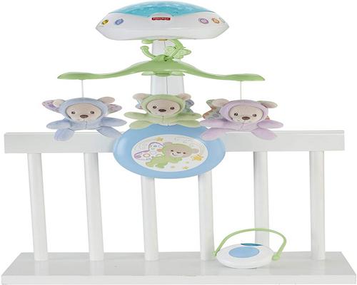 a Mobile Fisher-Price Sweet Dreams Butterfly 3-In-1 Musical Remote Control Bed
