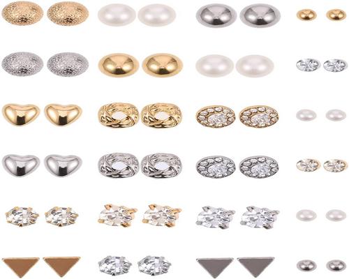 Een nagel 24 paar kristallen sieradenset voor meisjes, dames, heren