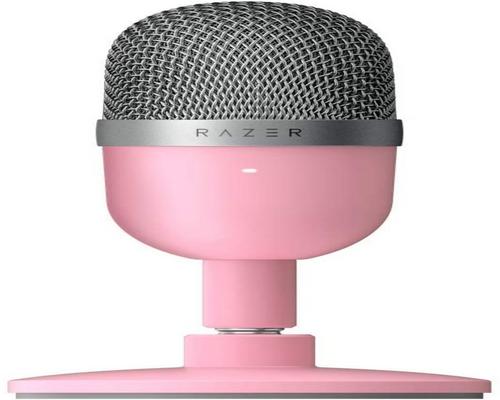 Microphone Razer Seiren Mini コンデンサーマイク 超コンパクト設計 ゲーミングマイク Usb マイク 配信用 単一指向性 クリアサウンド Quartz Pink