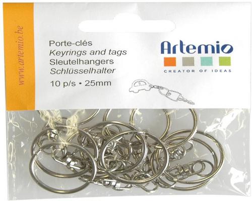 One Set Artemio 14020014 Δαχτυλίδι για μπρελόκ με αλυσίδα-10