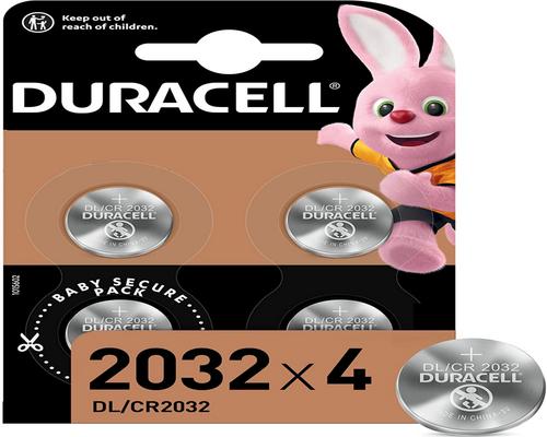 een Duracell 2032 3V lithiumknoopbatterij