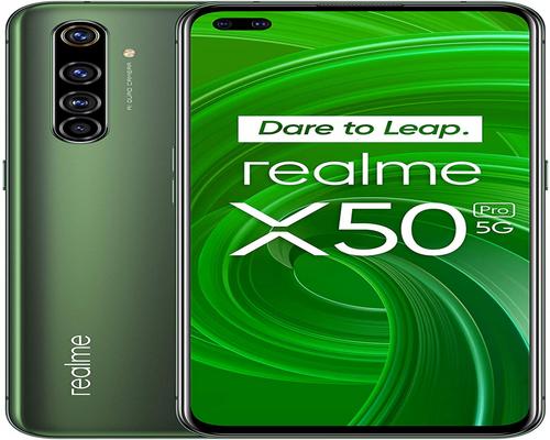 Realme X50 Pro5Gグリーンモススマートフォン