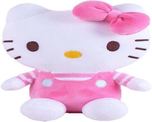 μια Hello Kitty βελούδινη κούκλα Ksopsdey