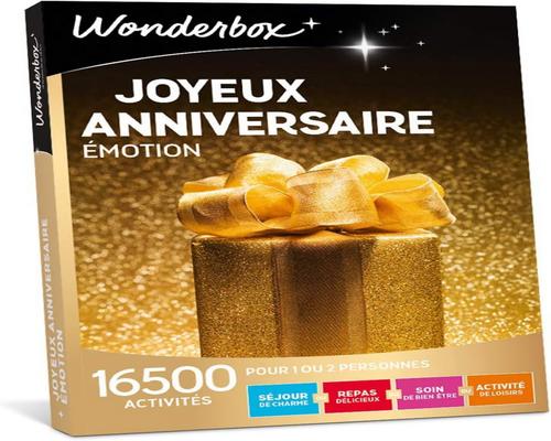 una confezione regalo Wonderbox Happy Birthday Emotion