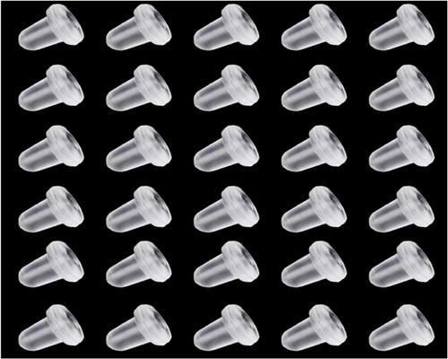 un Ensemble De 200 Bouchons En Silicone Transparent Pour Boucles D'Oreilles