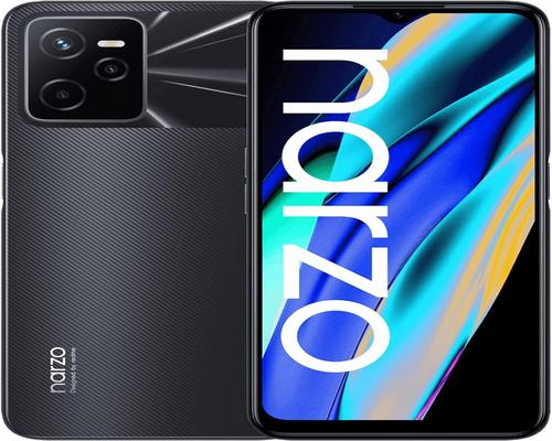un Smartphone Realme Narzo 50A Prime-4+64Gb Écran Sans Bordures Fhd+ De 16,7 Cm