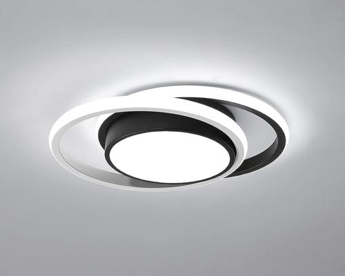 uma luminária de teto LED Goeco redonda
