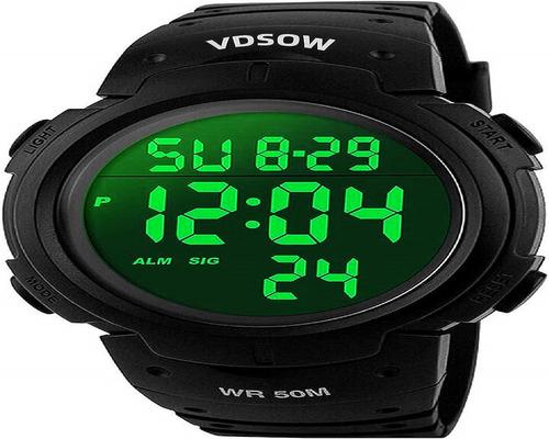 un orologio sportivo impermeabile Vdsow con sveglia/cronometro