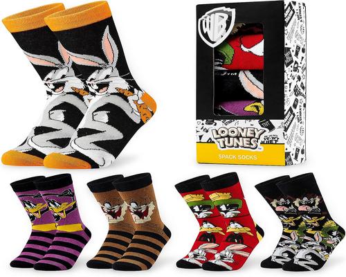 un Lot De Cinq Paires De Chaussettes Looney Tunes