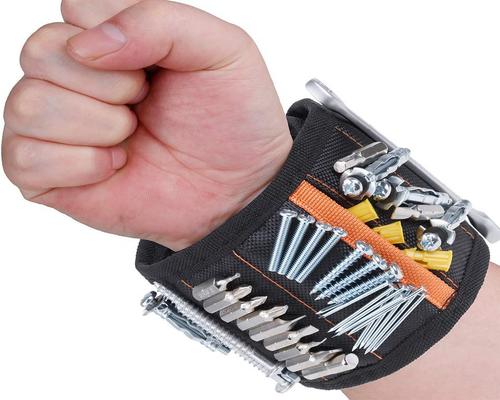 a Rovtop Accessory Adjustable Wristband With 15 Super Strong Magnets Wristband With Screw Magnets