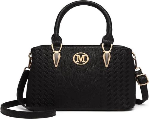 A Women's Faux Leather Handbag With M Logo