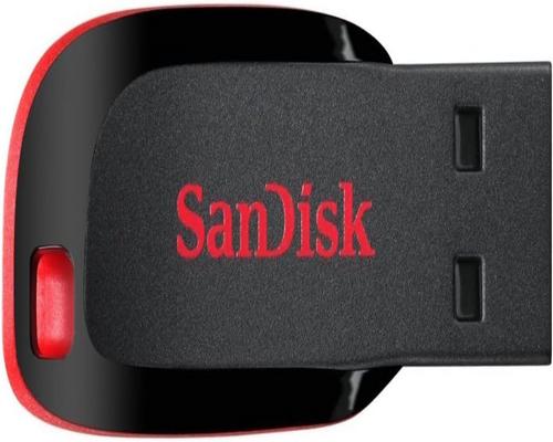 μια κάρτα SSD μονάδας δίσκου λάμψης Sandisk 64 Gb Cruzer Blade Usb 2.0