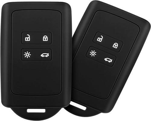 una chiave per auto remota Yosemy da 2 pezzi compatibile con Renault Smart Key a 4 pulsanti