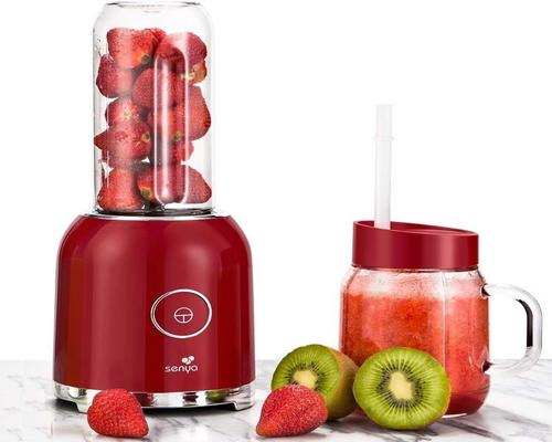 un Ensemble De Senya Blender Smoothie Avec 2 Bouteilles Portables Rouge Juicy Delight 250W