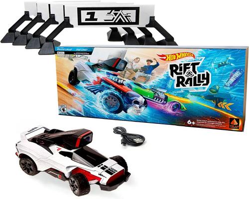 a Set Of Accessory Hot Wheels Rift Rally - Mixed Reality Driving Game - 140+ Legendary Hot Wheels - Multiple Game Modes - Customizable In-Home Track - For Ps 4/5, Iphone