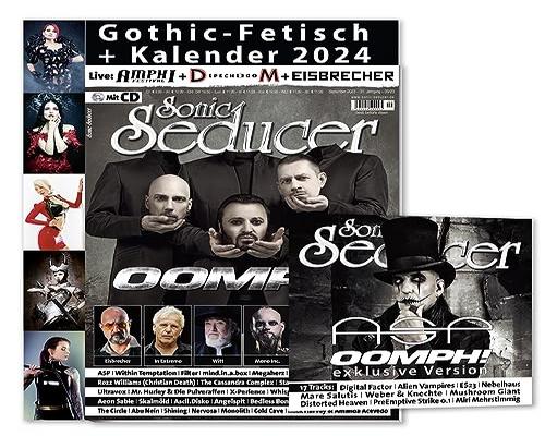 ein Cd Sonic Seducer 09/2023 + Gothic-Fetisch-Kalender 2024 + Cd: Oomph! (Exklusiver Track!) + Asp + In Extremo + Joachim Witt + Depeche Mode + 30 Seconds To ... + Withi