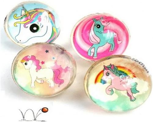 un Lot De 4 Balles Licorne Rebondissantes