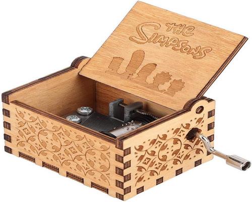 Hztyyier Handkurbel aus Holz, geschnitzter Vintage-Mechanismus, Dekoration, Geschenke, Geburtstag, Weihnachten