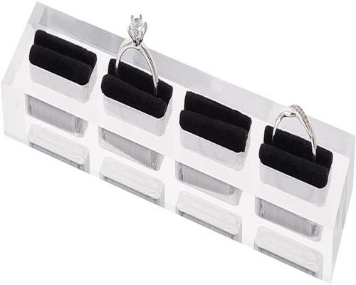 Fingerinspire Accessory 4-paikkainen akryylipidike Black Velvetillä
