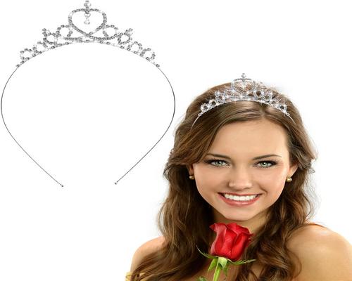A Wllhyf Princess Crown Tiara In Silver And Crystal