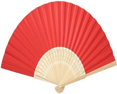 Paper Fan Accessory Various Colors Bamboo Ribs Portable Folding Fan Painting Calligraphy Gift Decoration Party Gift DIY