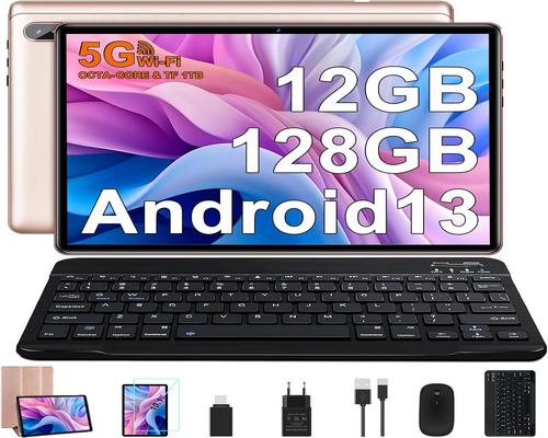 10-дюймовый планшет Facetel Android 13 с Wi-Fi 5G, 12 ГБ оперативной памяти, 128 ГБ ПЗУ