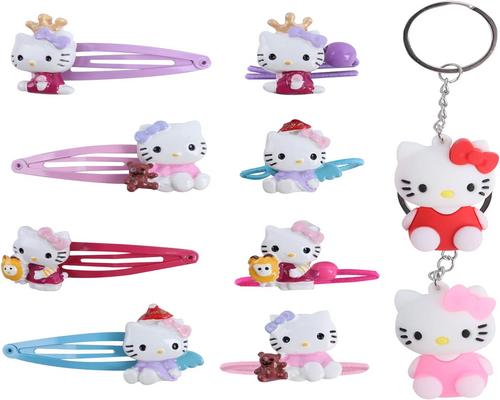 Kermanväriset Cute Kitty -juhlatarvikkeet,Söpöt Kitty-juhlatuotteet,Söpö Kitty sisältää,Söpö Kitty-kuminauha,Söpö Kitty-avaimenperä